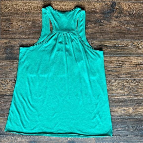 GAMMA PHI BETA racerback t-shirt green small green white floral letters sewn on - Picture 7 of 14